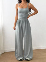 Spaghetti Strap Wide Leg Jumpsuit