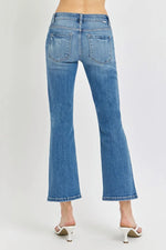 RISEN Full Size Low Rise Crop Flare Jeans Plus Size - Ladyez