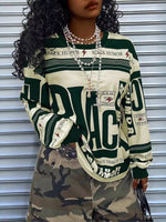 Printed Drop Shoulder Long Sleeve T-Shirt
