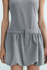 Women Wide Swing round Neck Sleeveless Short Version Dress Puffy dress