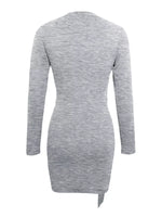 Round Neck Long Sleeve Bodycon Dress