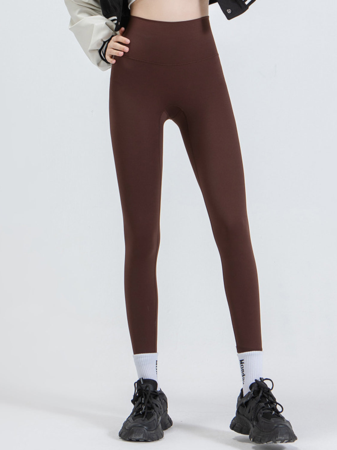 Wide Waistband Sports Leggings - Ladyez