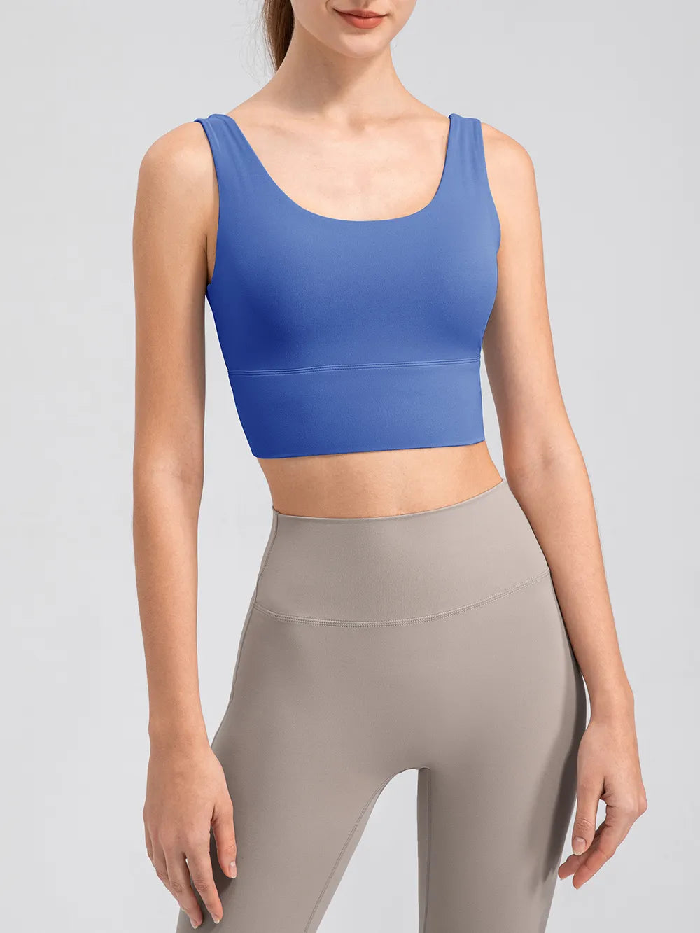 Scoop Neck Wide Strap Active Tank - Ladyez
