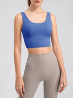 Scoop Neck Wide Strap Active Tank - Ladyez