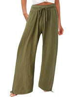 Full Size Wide Leg Pants with Drawstring Waist Plus Size