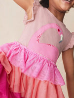 Children's Flamingo Ruffle Tulle Dress