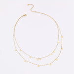 18K Gold-Plated Layered Star Charm Necklace