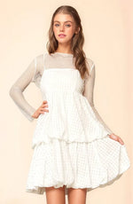 Davi & Dani Checker Print Side Pockets Textured Mini Dress - Ladyez