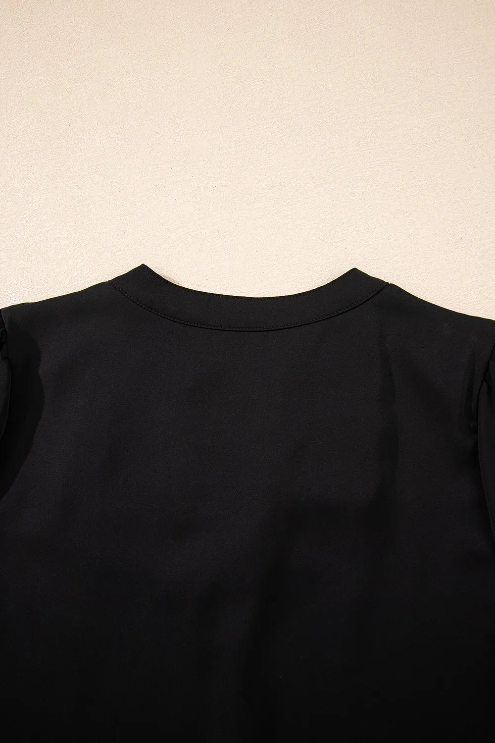 Short Sleeve Notched Blouse - Ladyez