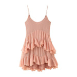 Women Slim Fit Sexy Backless Laminated Decoration Dress Women
