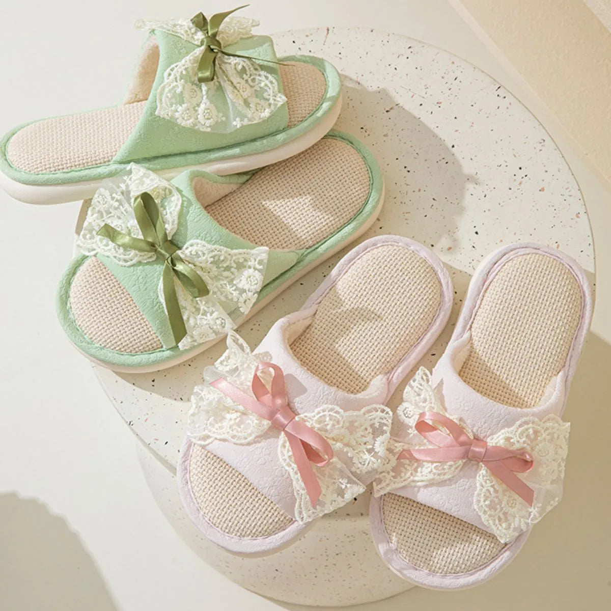 Open Toe Flats Slippers - Ladyez