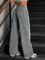 Vintage Wash Wide Leg Jeans