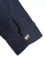 Plus Size Casual Corduroy Button-Down Hooded Jacket
