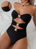 Cutout Sweetheart Neck One-Piece Swimwear - Ladyez