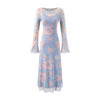 Summer Casual Sexy Micro Stretch Long Sleeve Waist Slimming Figure Dress