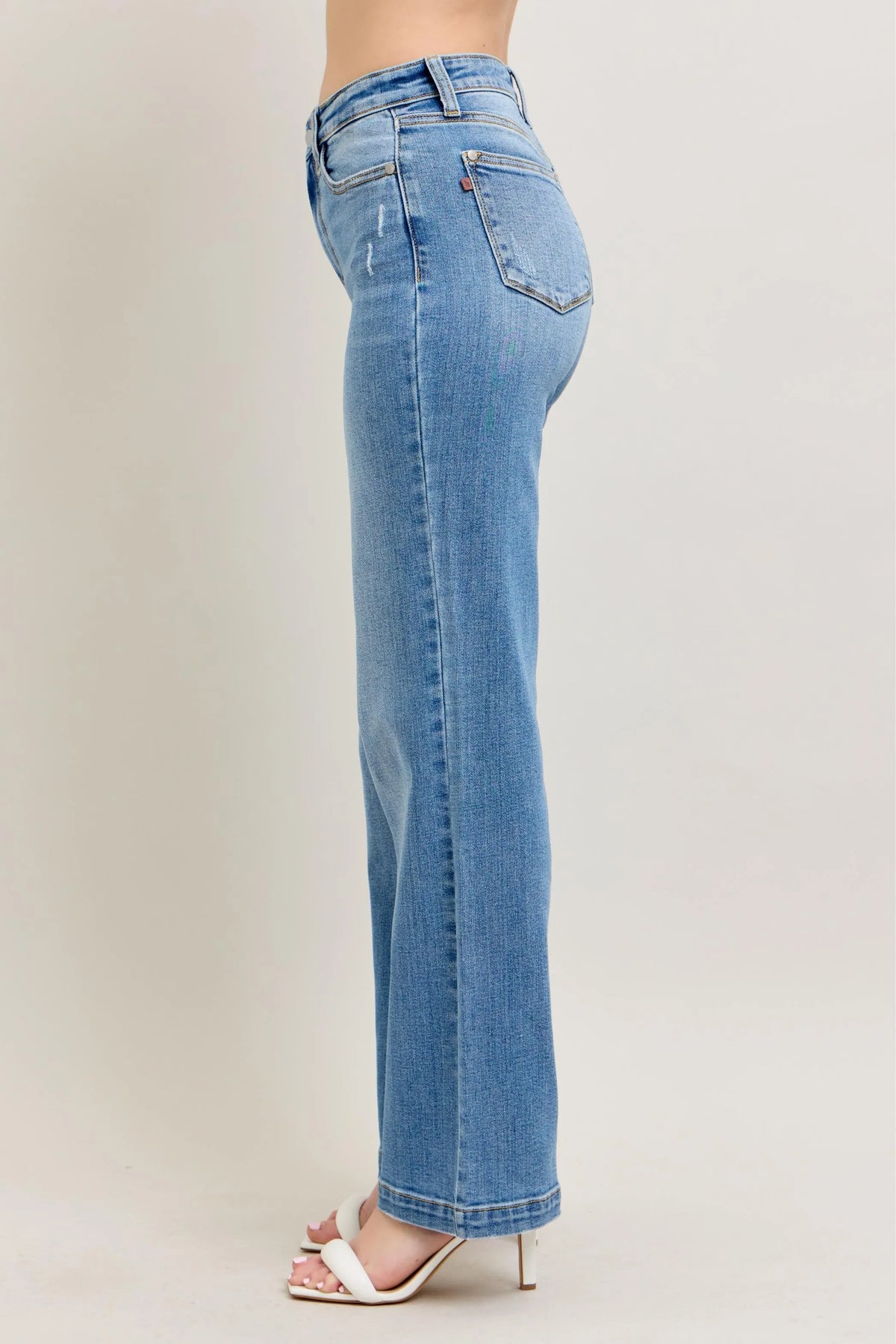 Judy Blue Full Size High Waist Straight Jeans Plus Size - Ladyez