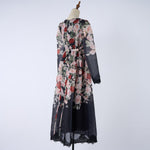 Women Printed Long Sleeved Summer And Autumn Vacation Dress