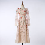 Women Printed Long Sleeved Summer And Autumn Vacation Dress