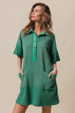 BiBi Dip Dye Mineral Washed Knit Dress