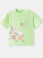 Children's Cartoon Bunny Short Sleeve Tee