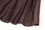 Autumn Women Coat Silk Satin Texture Scarf Dress