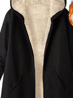 Fleece-Lined Zip Up Hooded Outerwear
