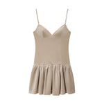 Fall Women Clothing Camisole Fluffy Short Dress