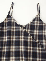 Women All Match Asymmetric Plaid Dress