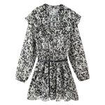 Women Clothing Western with Belt Printed Mini Dress