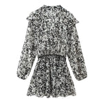 Women Clothing Western with Belt Printed Mini Dress
