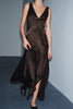 Women Clothing Slim Silk Satin Texture Maxi Dress
