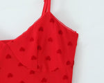 Women All Match Low Collar Lovely Polka Dot Mini Strap Dress