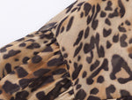 Women Clothing Animal Print Laminated Decoration Dress