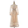Women Printed Diamond Long Dress Two Piece Sets
