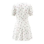 Autumn Women Clothing Waist Controlled Fashionable Sweet Puff Sleeve Dress Women