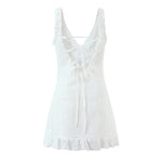 Women Clothing Mesh Embroidered Vest Dress