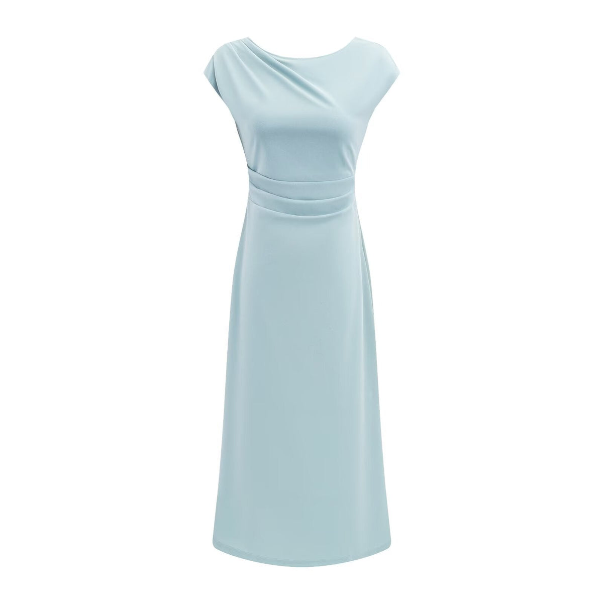 Lightly Mature Cinched Sleeveless Dress Women Simple Graceful Slim-Fit Design Slimming Chic Maxi Dress