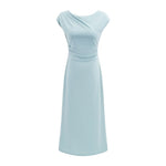 Lightly Mature Cinched Sleeveless Dress Women Simple Graceful Slim-Fit Design Slimming Chic Maxi Dress