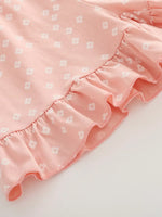 Children's Ruffled Sleeve Graphic Tee & Floral Ruffle Shorts Set