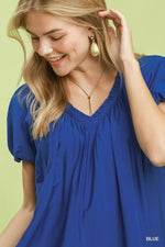 Umgee Ruffle Hem Shift Mini Dress
