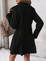 Double-Breasted Wool Blend Coat