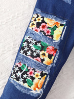 Children's Floral Bell Sleeve Top and Pants Set
