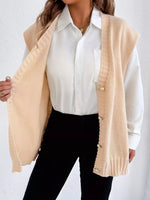 Button-Down Button Up Sweater Vest