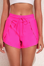 Drawstring Waist Swim Shorts - Ladyez
