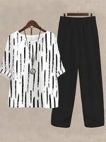 Printed Half Sleeve Top and Pants Set