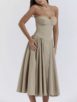 Sweetheart Neck Midi Cami Dress