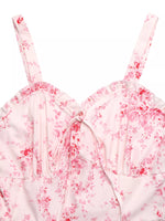 Floral Print Frill Trim Cami Dress