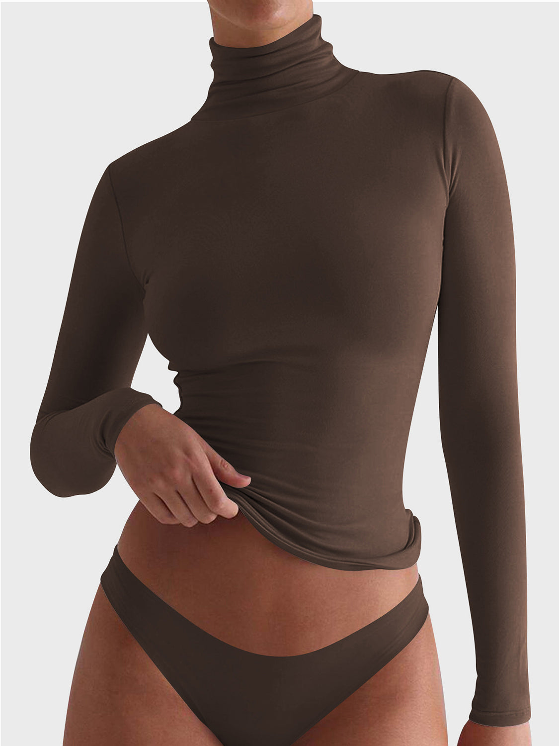 Lovelet Turtleneck Long Sleeve T-Shirt - Ladyez