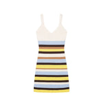 Women Clothing Women Striped Knitted Short Strap Dress