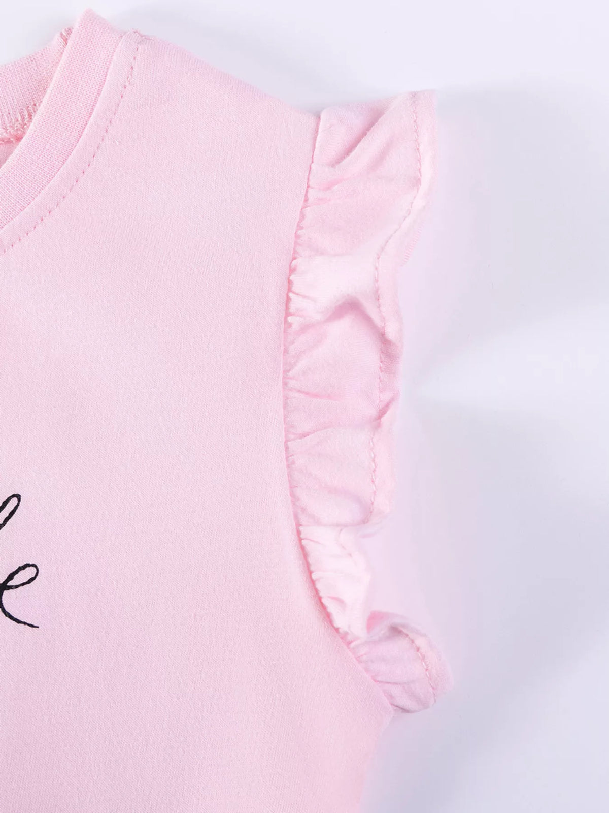 Children's Bunny Graphic Ruffle Sleeve T-Shirt